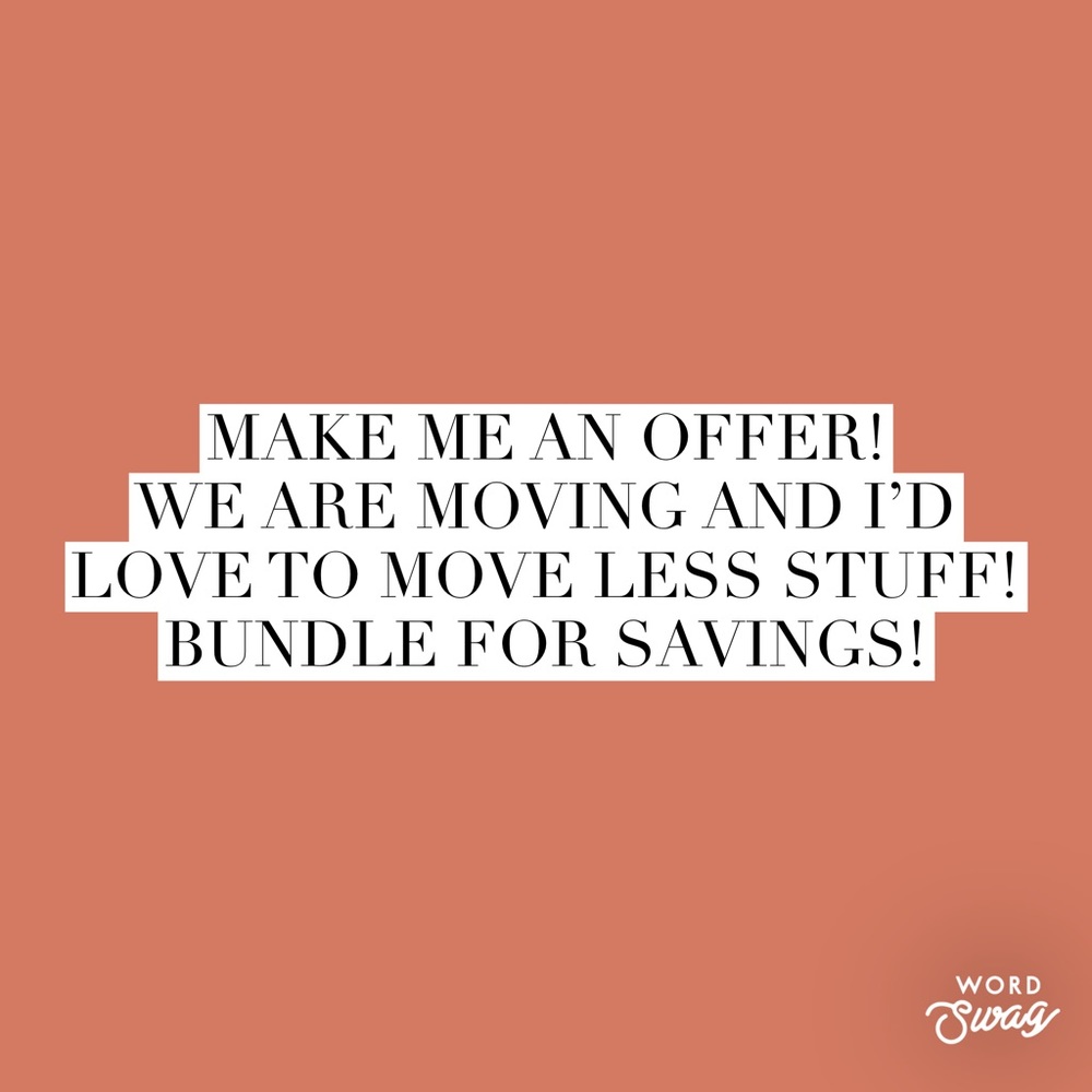Moving sale